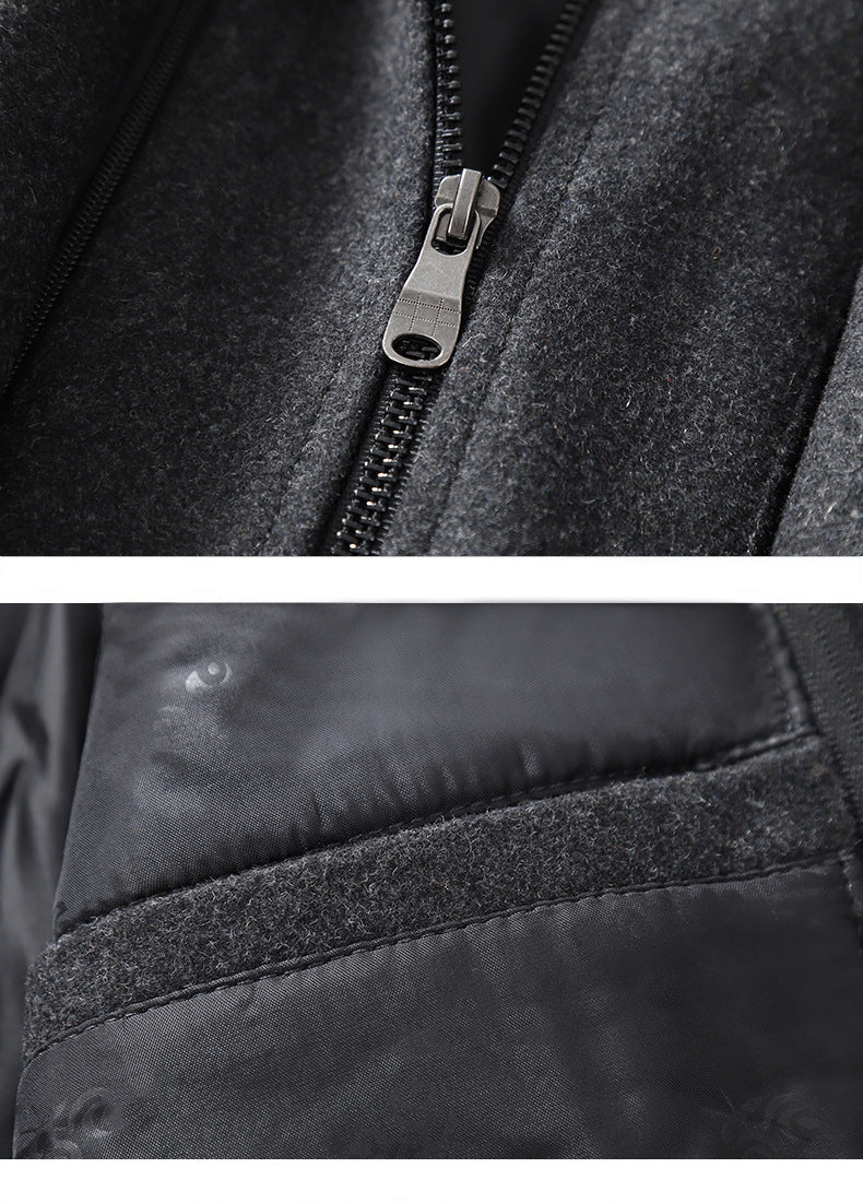 Herren Premium Wolle Luxus Mantel Winter Herbst Trenchcoat | XZ1933