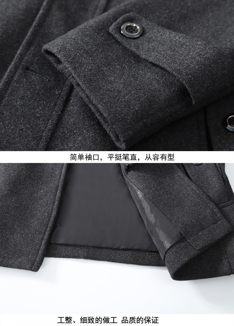 Herren Premium Wolle Luxus Mantel Winter Herbst Trenchcoat | XZ1933