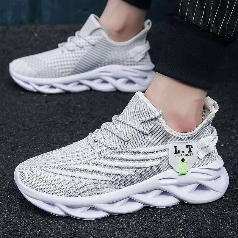 Virale TikTok Herren-Sportschuhe zum Laufen und Schnüren 2024 Trendy Casual Twist Sole Ultraleichte strukturierte Sneakers Bequeme Schuhe | 2206 