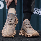 Virale TikTok Herren-Sportschuhe zum Laufen und Schnüren 2024 Trendy Casual Twist Sole Ultraleichte strukturierte Sneakers Bequeme Schuhe | 2206 
