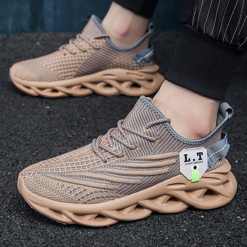 Virale TikTok Herren-Sportschuhe zum Laufen und Schnüren 2024 Trendy Casual Twist Sole Ultraleichte strukturierte Sneakers Bequeme Schuhe | 2206 