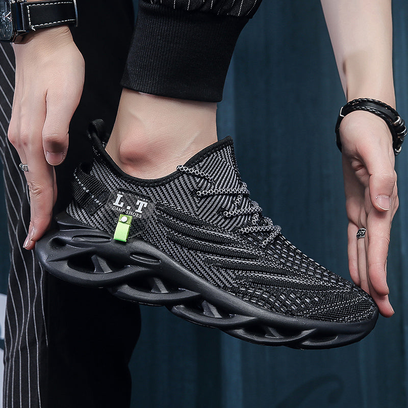 Virale TikTok Herren-Sportschuhe zum Laufen und Schnüren 2024 Trendy Casual Twist Sole Ultraleichte strukturierte Sneakers Bequeme Schuhe | 2206 