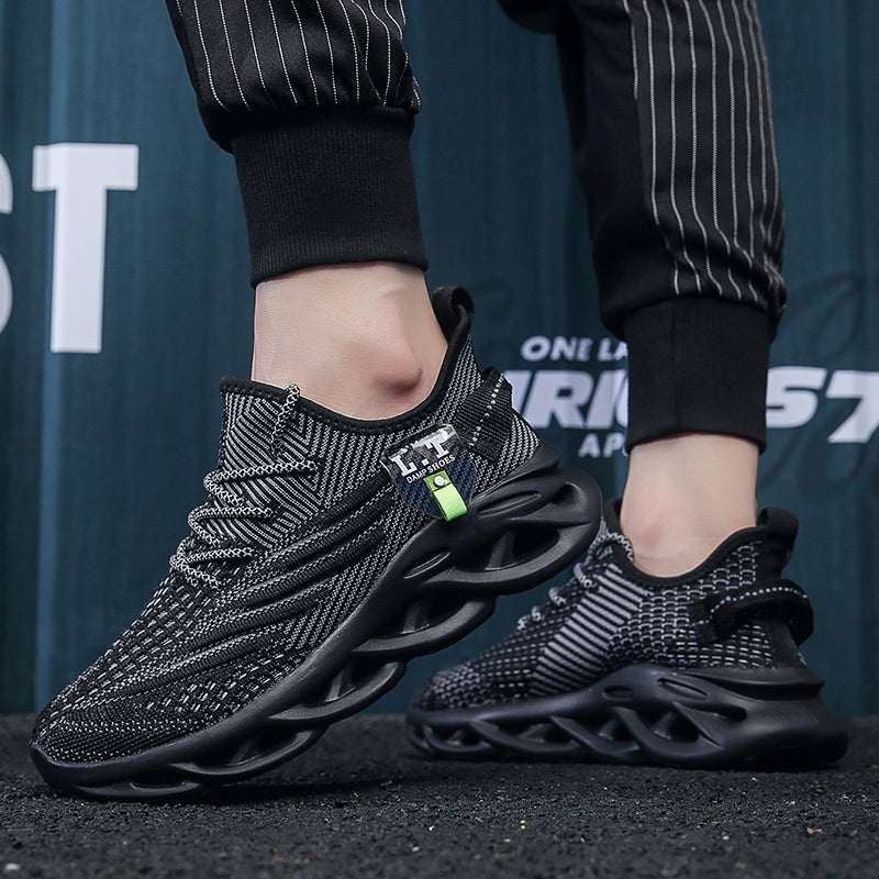 Virale TikTok Herren-Sportschuhe zum Laufen und Schnüren 2024 Trendy Casual Twist Sole Ultraleichte strukturierte Sneakers Bequeme Schuhe | 2206 