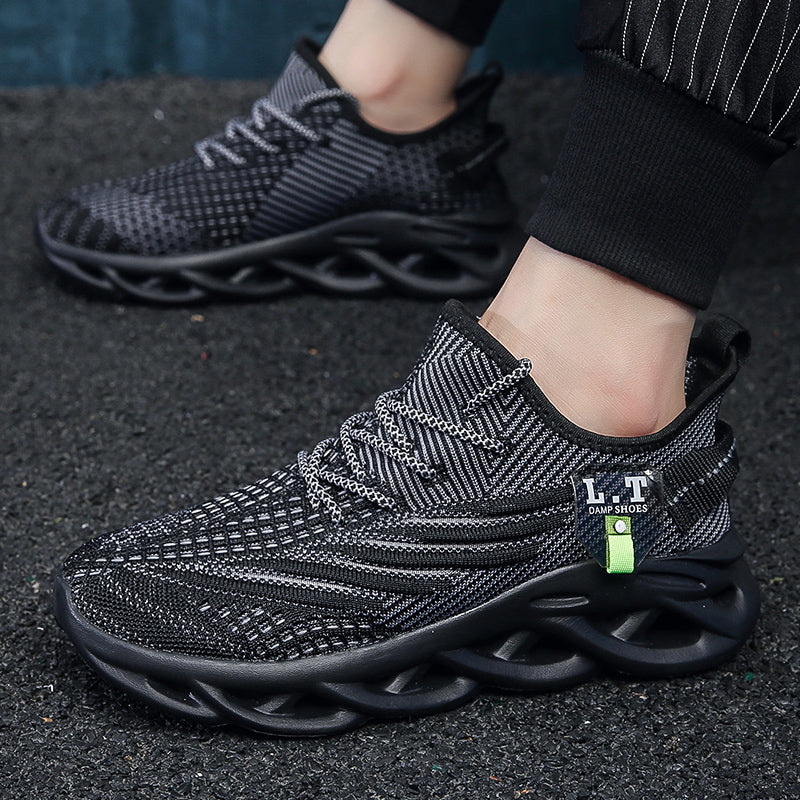 Virale TikTok Herren-Sportschuhe zum Laufen und Schnüren 2024 Trendy Casual Twist Sole Ultraleichte strukturierte Sneakers Bequeme Schuhe | 2206 