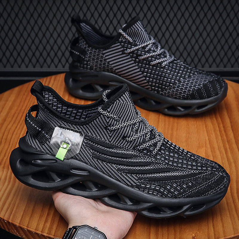 Virale TikTok Herren-Sportschuhe zum Laufen und Schnüren 2024 Trendy Casual Twist Sole Ultraleichte strukturierte Sneakers Bequeme Schuhe | 2206 