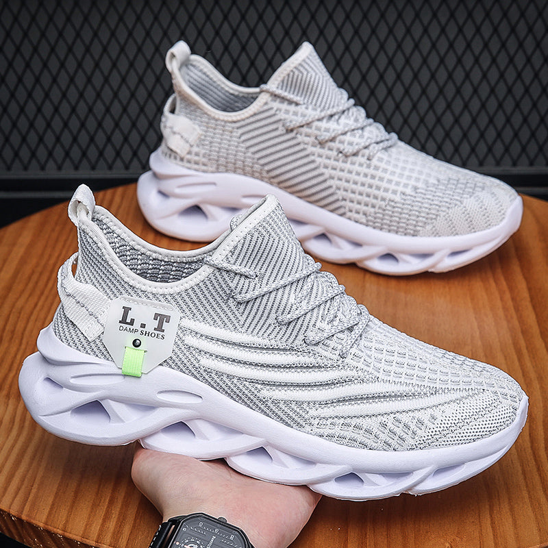 Virale TikTok Herren-Sportschuhe zum Laufen und Schnüren 2024 Trendy Casual Twist Sole Ultraleichte strukturierte Sneakers Bequeme Schuhe | 2206 