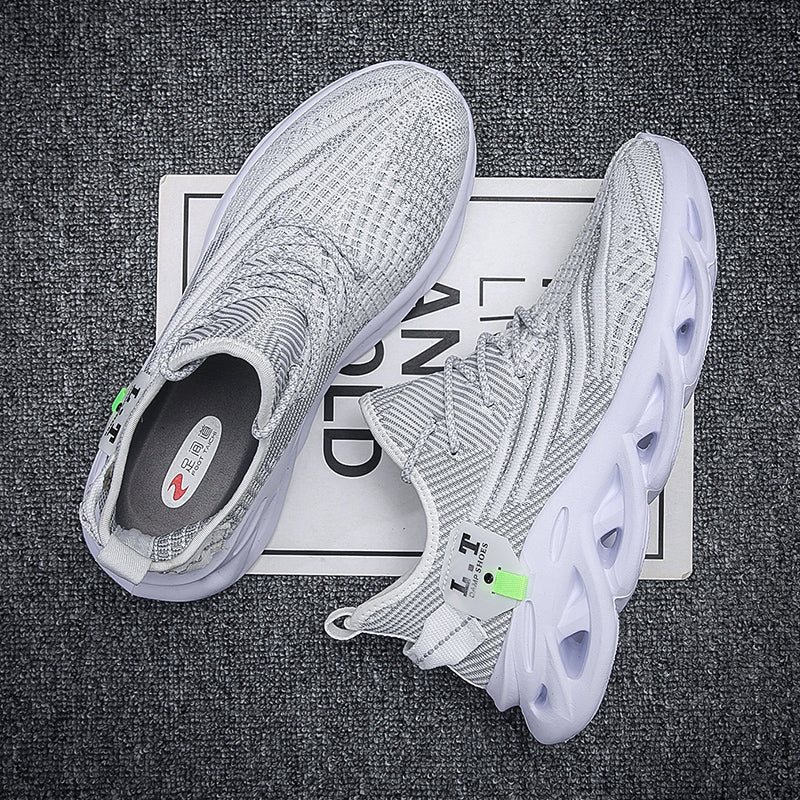 Virale TikTok Herren-Sportschuhe zum Laufen und Schnüren 2024 Trendy Casual Twist Sole Ultraleichte strukturierte Sneakers Bequeme Schuhe | 2206 