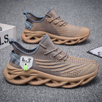 Virale TikTok Herren-Sportschuhe zum Laufen und Schnüren 2024 Trendy Casual Twist Sole Ultraleichte strukturierte Sneakers Bequeme Schuhe | 2206 