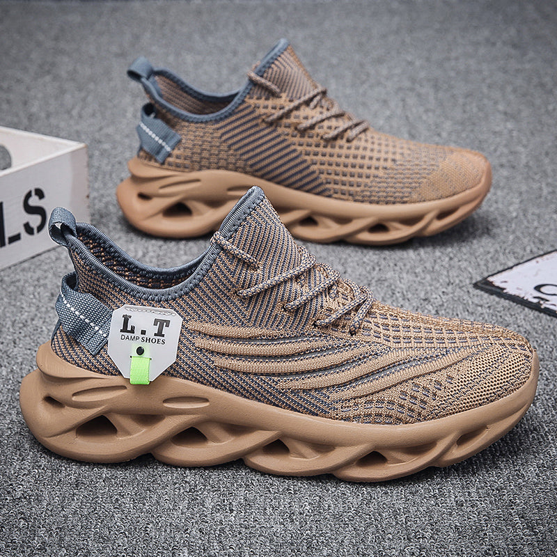 Virale TikTok Herren-Sportschuhe zum Laufen und Schnüren 2024 Trendy Casual Twist Sole Ultraleichte strukturierte Sneakers Bequeme Schuhe | 2206 