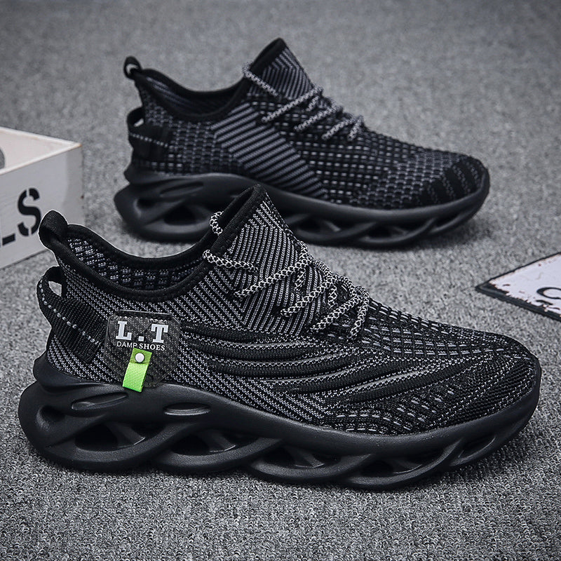 Virale TikTok Herren-Sportschuhe zum Laufen und Schnüren 2024 Trendy Casual Twist Sole Ultraleichte strukturierte Sneakers Bequeme Schuhe | 2206 