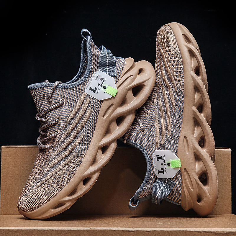 Virale TikTok Herren-Sportschuhe zum Laufen und Schnüren 2024 Trendy Casual Twist Sole Ultraleichte strukturierte Sneakers Bequeme Schuhe | 2206 