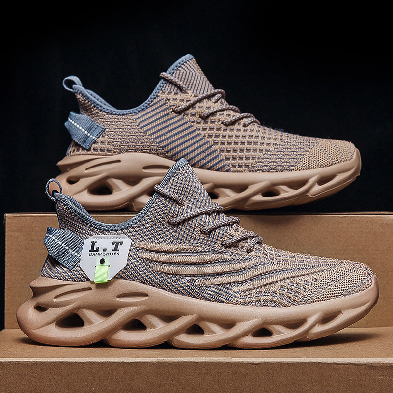 Virale TikTok Herren-Sportschuhe zum Laufen und Schnüren 2024 Trendy Casual Twist Sole Ultraleichte strukturierte Sneakers Bequeme Schuhe | 2206 