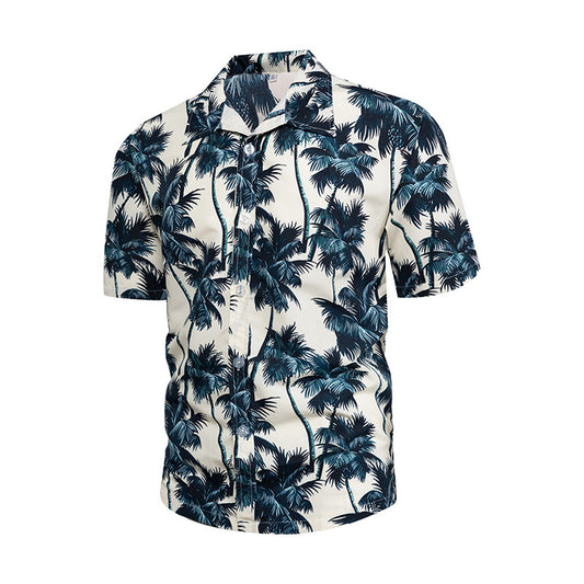 Chemises hawaïennes boutonnées à manches courtes pour hommes, motif floral, pour l'été | CS 