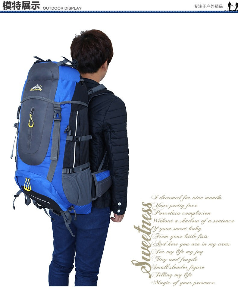 70L Wanderrucksack mit großem Fassungsvermögen – Wasserdichter Trekkingrucksack mit ergonomischem Tragesystem für Damen &amp; Herren | 0621 