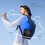 SenmiCool 30L Outdoor-Sommer-AC-Rucksack mit Halbleiter-Mini-Klimaanlage und Ventilator für Wandern, muslimische Pilgerfahrt, Hadsch, Umrah, Reisen und Bergsteigen 