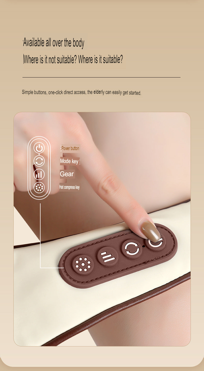 Knetendes Shiatsu M-förmiges Nacken-Schulter-Massagegerät mit Infrarot-Heizung Nacken-Schulter-Massagegerät | R8 