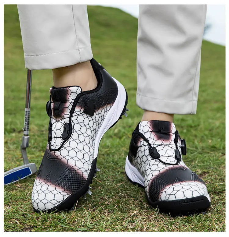 Unisex Professional Golf Shoes Spikeless Rotational Cleat Design Breathable & Stable Golf Sneakers | GX-006