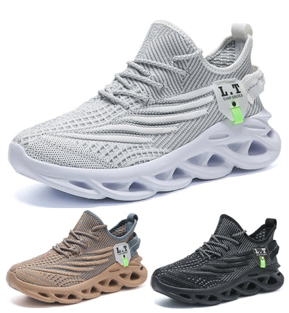 Baskets de sport à lacets pour hommes, chaussures de course à pied virales TikTok 2024, baskets tendance décontractées à semelle torsadée, baskets texturées ultra-légères, chaussures confortables | 2206 