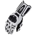 Furygan AFS10 Leather Motorcycle Gloves | Carbon Fiber Racing Gauntlets with Knuckle Protection & Ventilation for Sport Riding | JC001