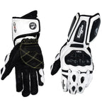 Furygan AFS10 Leather Motorcycle Gloves | Carbon Fiber Racing Gauntlets with Knuckle Protection & Ventilation for Sport Riding | JC001