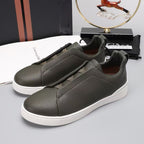 New Genia European Men's Loafers | Genuine Leather Slip-On Sneakers | Premium Casual Driving Shoes | 8611