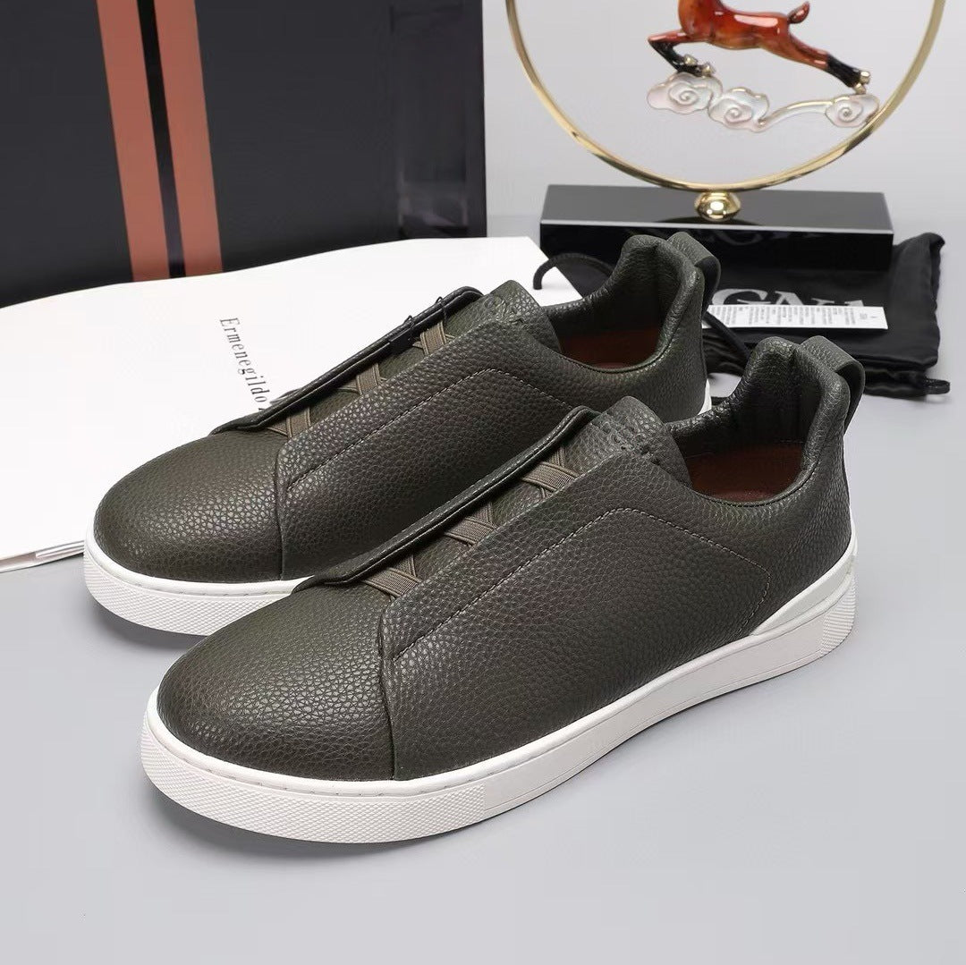 New Genia European Men's Loafers | Genuine Leather Slip-On Sneakers | Premium Casual Driving Shoes | 8611