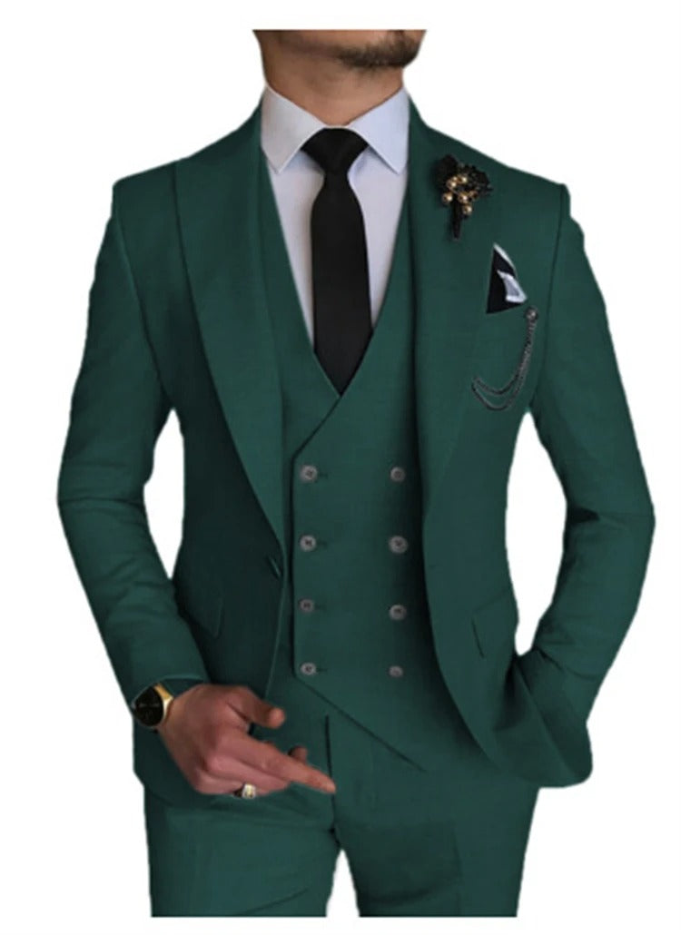 Herren 3-teiliger Anzug, maßgeschneidert, Hochzeit, Slim Fit, Business, Blazer, Jacke, Weste, Hose, Smoking | 101