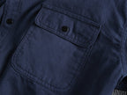 Vintage Workwear Doppeltaschenhemd Retro Casual Classic Shirt Top für Herren | V38 
