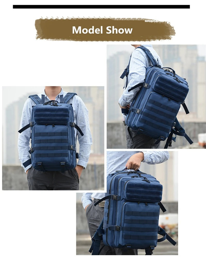 Neue Trending Tragbare Molle Tasche 45L Berg Reise Gepäck Oxford Taktische Rucksack 