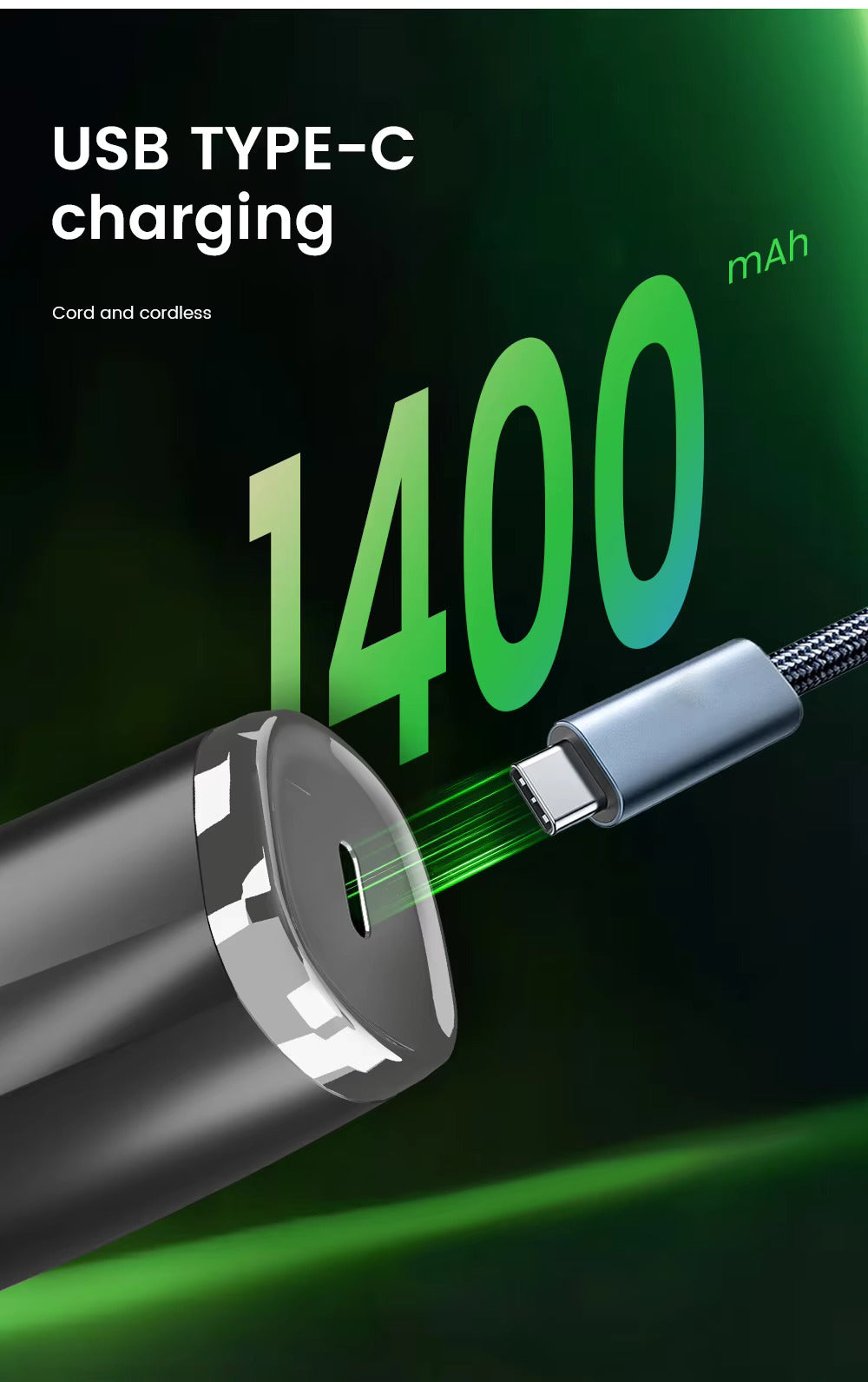 PRITECH IPX6 Wasserdichter kabelloser Haarschneider mit Vakuum, wiederaufladbar und waschbar | PR-3380 