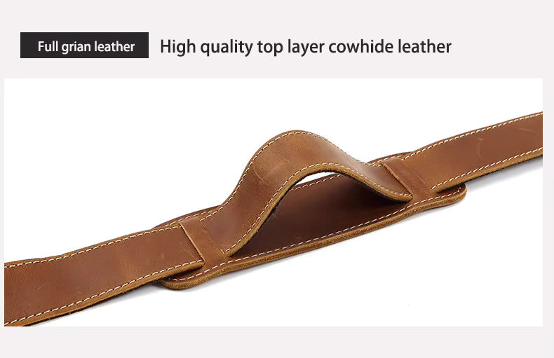 Taschengurt aus echtem Leder, verstellbar, Ersatz-Schultergurt, universelle Drehhaken für Messenger-Laptoptaschen | JD105 