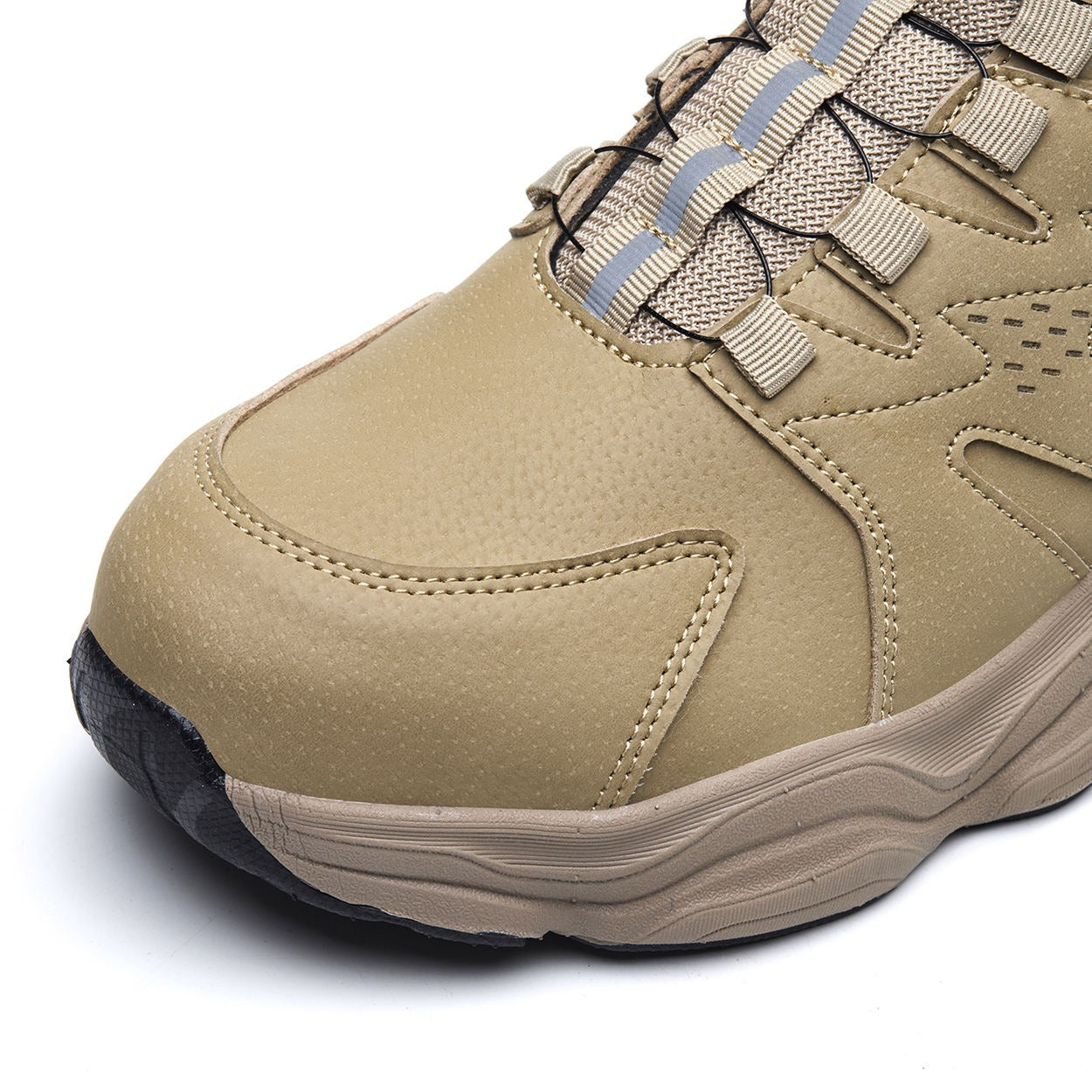 Men's Steel Toe Winter Safety Shoes Microfiber Leather Boots Anti-Smash Non-Slip Work Shoes | 7926