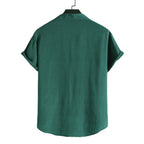 Einfarbiges Herrenhemd mit Revers und kurzen Ärmeln im Business-Casual-Sommerstil | CCS05 