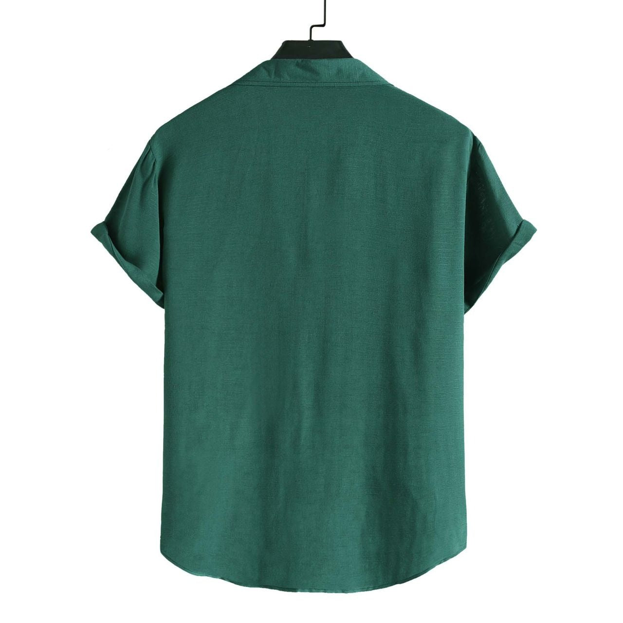 Einfarbiges Herrenhemd mit Revers und kurzen Ärmeln im Business-Casual-Sommerstil | CCS05 