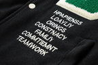Herren-Winter-Baseballjacke aus Wolle mit Farbblockierung, lässiger und stylischer Modemantel | 77162 
