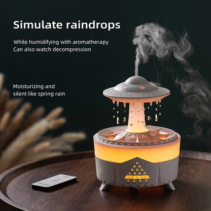 Telecomando Raindrop Cloud Umidificatore 7 colori LED Lampada UFO Diffusori di aromi | X01 