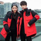 Wasserdichte Winter-Daunenjacke für Herren, weiße Entendaunen, Parkas, mittellang, dick, warm, Mantel | DJ046 