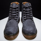 Britische Retro-Lederstiefeletten für Herren, modische Thermo-Outdoor-Schuhe | 8916 