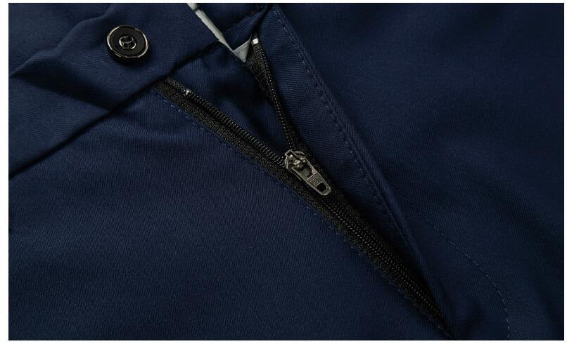 Lässiger Business-Anzug für Herren mit Stehkragen, einfarbig, einreihiger Zhongshan-Zweiteiler | 203 