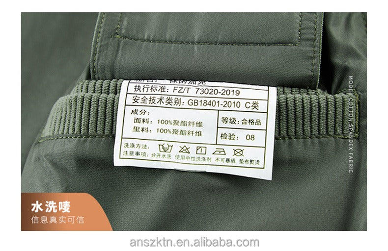 Herrenjacke Slim-Fit Mantel Cord Mode Lässige Bomberjacken für Männer | XX-1807 