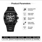 Luxus-Herrenuhr in Weinfassform, wasserdicht, vollautomatisch, mechanisch | G5867 