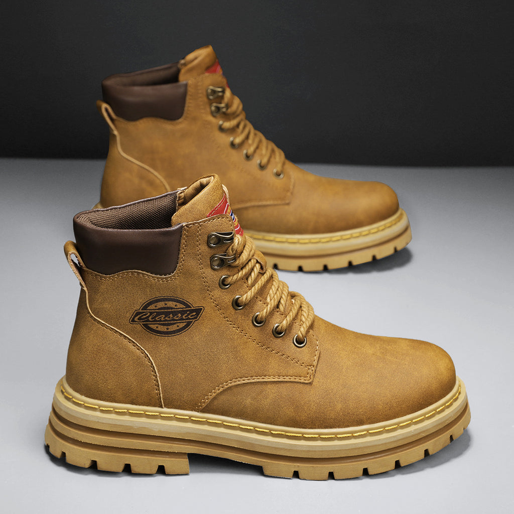 Herren-Lederstiefel im britischen Stil, High-Top-Arbeitskleidung, Freizeitschuhe | 6005 