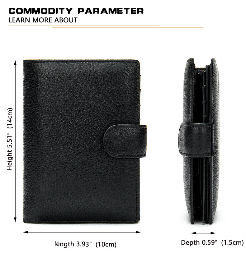 Antimagnetische RFID-blockierende Echtleder-Geldbörse für Herren, schmales Kartenetui und Geldbörse | 1131 