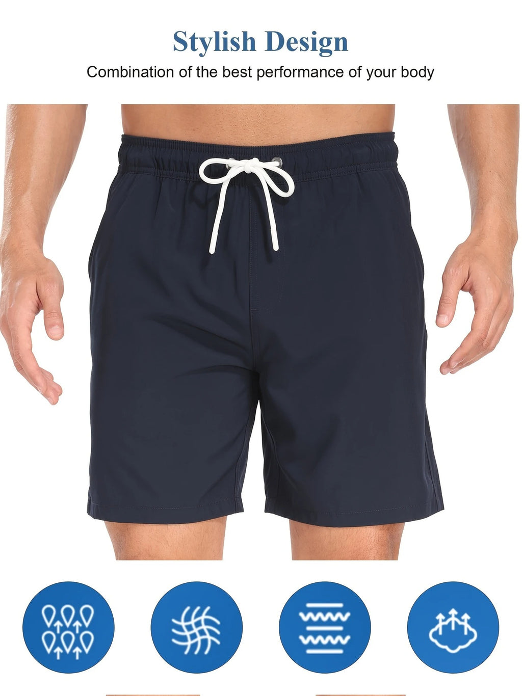 Schnelltrocknende Sommer-Strandshorts für Herren, mit Milchseide gefütterte Badehose für Männer | 265SCTK 