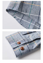 Herrenhemd aus 100 % Baumwolle, langärmelig, kariert, Slim Fit, Button-Down-Hemd | 228-CS27 