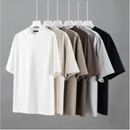 Schweres Baumwoll-T-Shirt für Herren – Sommerliche, lässige, lockere Passform, einfarbig, kurze Ärmel | BT1014 