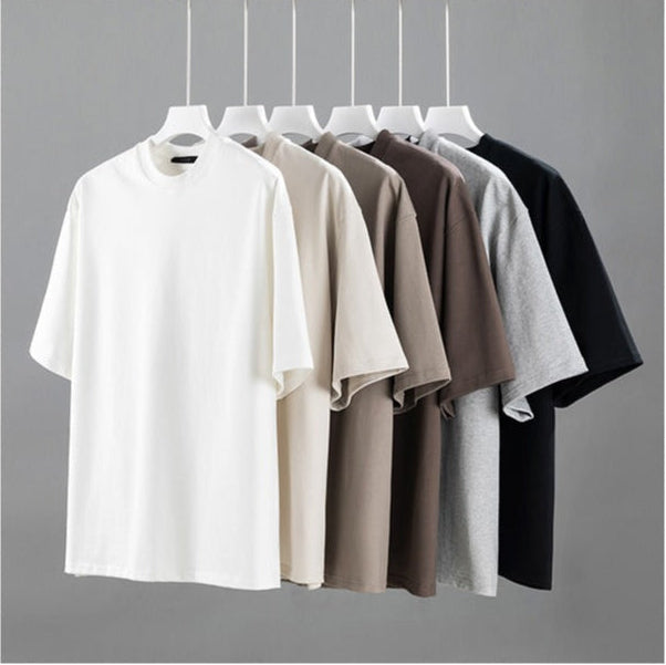 Schweres Baumwoll-T-Shirt für Herren – Sommerliche, lässige, lockere Passform, einfarbig, kurze Ärmel | BT1014 