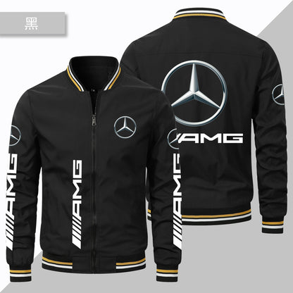 Men's AMG Wing Print Fashion Coat Windbreaker Motorcycle Racing Coats Jacket | 102