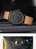 Herrenuhren Magnetischer Rollzeiger Einzigartiges Design Luxus-Armbanduhr aus Edelstahl | 0047 
