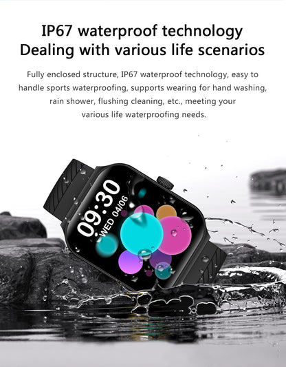 Smartwatch-Armband mit Bluetooth-Anruf, Gesundheitsüberwachung und Sport-Tracker für Männer und Frauen | Z88